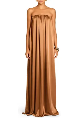 SER.O.YA Monique Satin Maxi Dress in at Nordstrom, Size Xx-Small