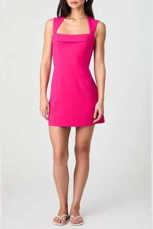 French Connection Whisper Square Neck Minidress in at Nordstrom, Size 4