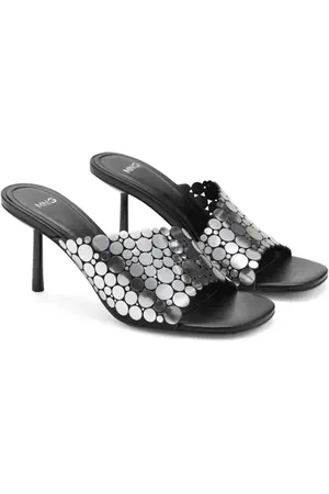 MANGO Metallic Deco Sandal in at Nordstrom, Size 8.5