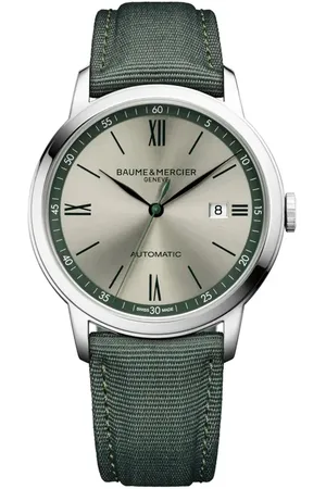 Baume & Mercier Classima 10696 Automatic Canvas Strap Watch, 42mm in at Nordstrom