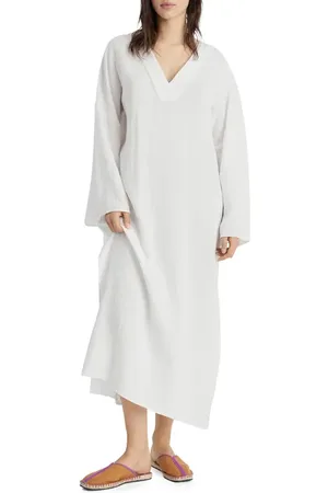 MANGO Oversize Pyjama Cotton Gauze Caftan in at Nordstrom, Size Medium