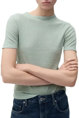 MANGO Linen T-Shirt in at Nordstrom, Size Large