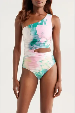 BOAMAR Kira Side Cutout One-Shoulder One-Piece Swimsuit in at Nordstrom, Size Large