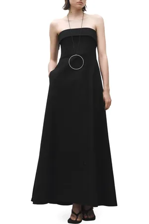 MANGO Strapless Fit & Flare Maxi Cocktail Dress in at Nordstrom, Size 2