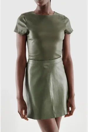 AS by DF Brando Stretch Leather Tee in at Nordstrom, Size X-Small