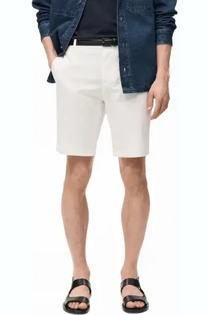 MANGO Slim Fit Flat Front Bermuda Chino Shorts in at Nordstrom, Size 38