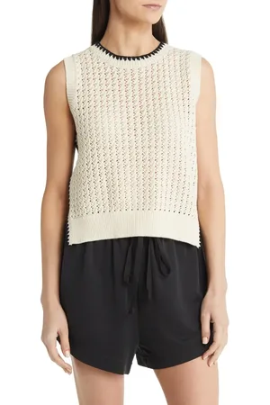 Varley Delaney Open Stitch Sweater Vest in at Nordstrom, Size X-Small