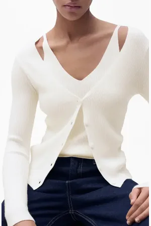 MANGO Rib Cardigan in at Nordstrom, Size Large