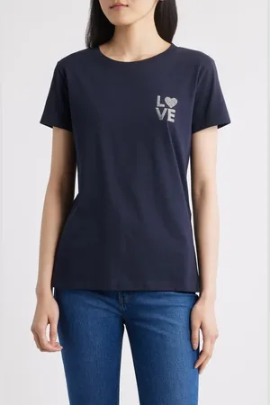 HUGO BOSS Crystal Cotton T-Shirt in at Nordstrom, Size X-Small