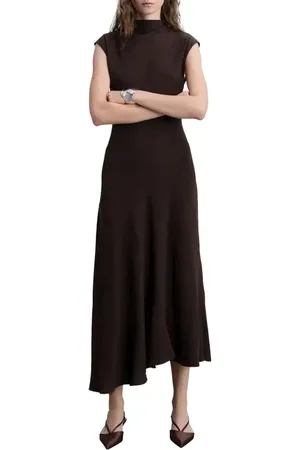 MANGO Cowl Neck Asymmetric Dress in at Nordstrom, Size 6