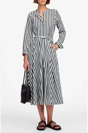 Madewell Janis Stripe Long Sleeve Cotton Poplin Shirtdress in at Nordstrom, Size 00