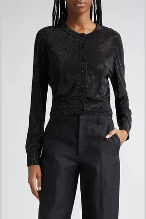 Alexander Wang Relaxed Fit Hot Fix Crop Cardigan in at Nordstrom, Size X-Large
