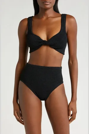 Hunza G Juno Crinkle Twist Two-Piece Swimsuit in at Nordstrom