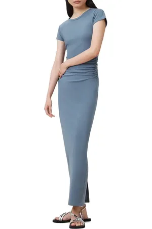 AllSaints Katarina Slim Fit Cap Sleeve Maxi Dress in at Nordstrom, Size 0 Us