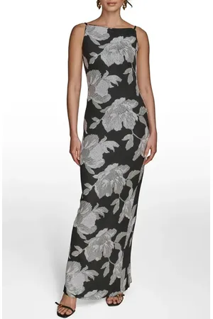 Donna Karan Sequin Floral Sheath Gown in at Nordstrom, Size 8