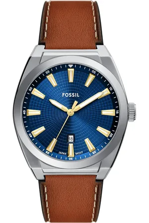 Fossil Everett Chronograph Leather Strap Watch, 44mm in at Nordstrom