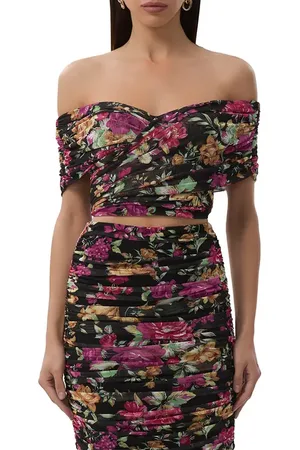 AFRM Fabiola Off the Shoulder Crop Top in at Nordstrom, Size Large