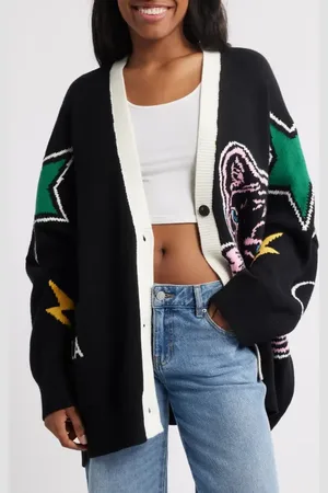 Dressed in Lala Karma Panther Oversize Cardigan in at Nordstrom, Size Large