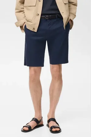 MANGO Slim Fit Flat Front Bermuda Chino Shorts in at Nordstrom, Size 30