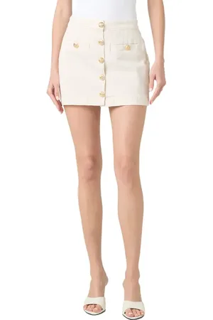 BLANK NYC Button Front Denim Miniskirt in at Nordstrom, Size 29