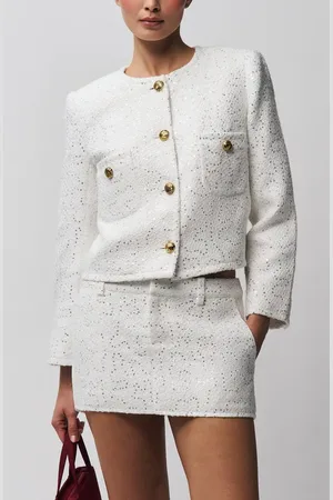DANIELLE GUIZIO Bela Tweed Jacket in at Nordstrom, Size Large