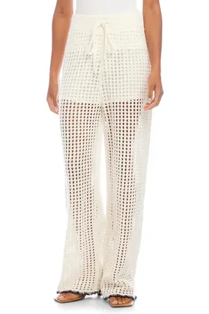 Fifteen Twenty Gianna Open Knit Straight Leg Pants in at Nordstrom, Size Medium