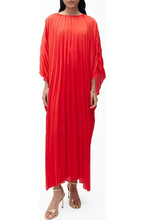 MANGO Pleated Flared Maxi Dress at Nordstrom, Size 6
