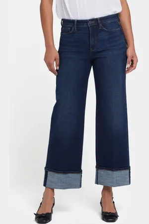 NYDJ Teresa Cuffed Ankle Wide Leg Jeans in at Nordstrom, Size 6P