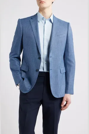 Emporio Armani Textured Microcheck Blazer in at Nordstrom, Size 38 Us