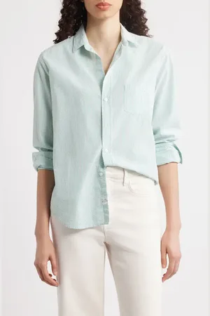 FRANK & EILEEN Eileen Stripe Relaxed Button-Up Shirt in at Nordstrom, Size Xx-Small