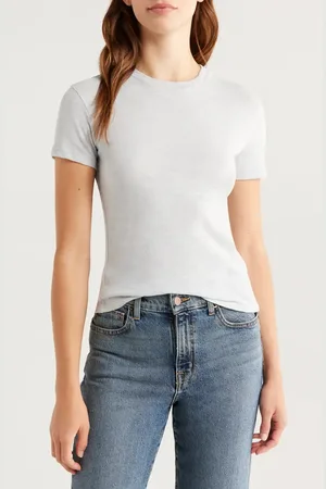 THEORY 2 Nebulous Organic Cotton Tiny Tee in at Nordstrom, Size Petite
