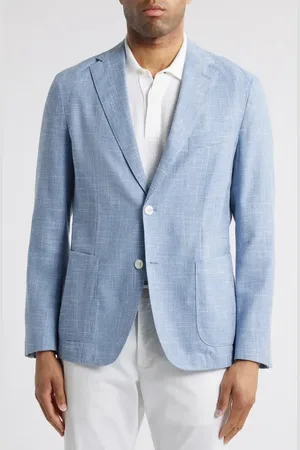 HUGO BOSS Hanry Slim Fit Slub Wool & Cotton Blend Sport Coat at Nordstrom, Size 44 Regular