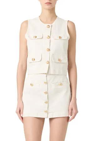 BLANK NYC Button-Up Denim Vest in at Nordstrom, Size Medium