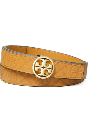 Tory Burch Miller Debossed T Monogram Leather Belt in at Nordstrom, Size Xx-Small