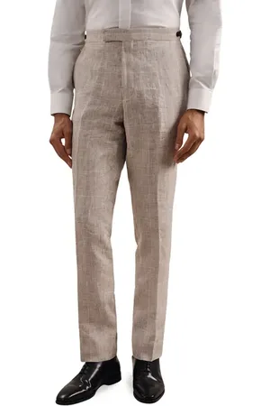 Reiss Ashton Linen Dress Pants in at Nordstrom, Size 28