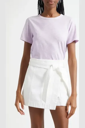 VERONICA BEARD Carla Crewneck Cotton T-Shirt in at Nordstrom, Size Large