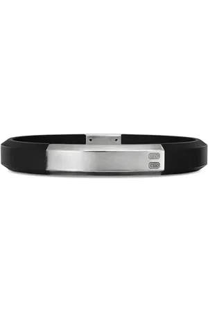 David Yurman Streamline?? ID Black Rubber Bracelet with at Nordstrom, Size Large