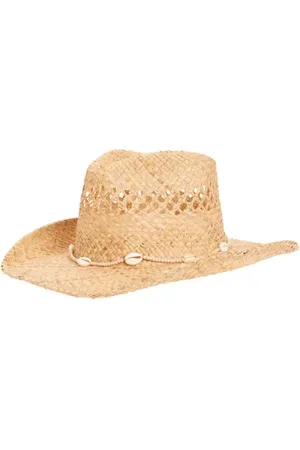 Lack of Color Seashells Open Weave Cowboy Hat in at Nordstrom, Size Large
