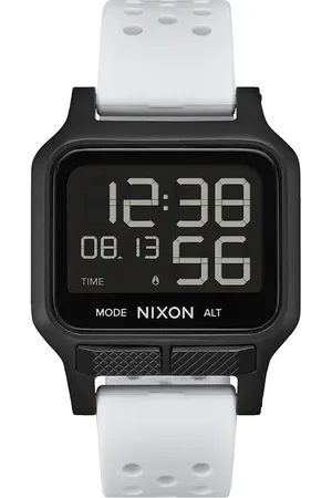 Nixon Heat Digital Rubber Strap Watch in Black /White at Nordstrom