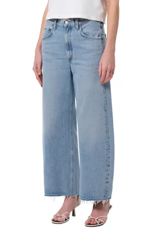 AGOLDE Low Curve Frayed Jeans in at Nordstrom, Size 24