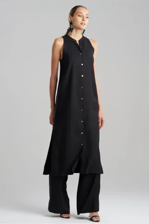 Natori COTTON SILK TWILL Sleeveless Tunic in at Nordstrom, Size Large