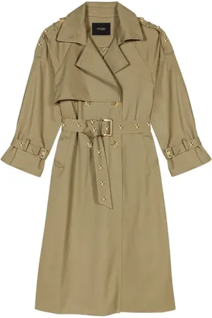 Maje Studded trench coat in at Nordstrom, Size 38 Eu