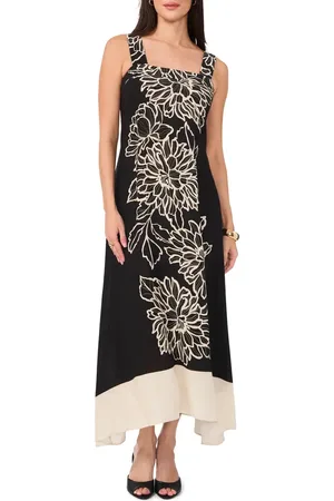 Vince Camuto Placed Floral Midi Dress in at Nordstrom, Size Xx-Large