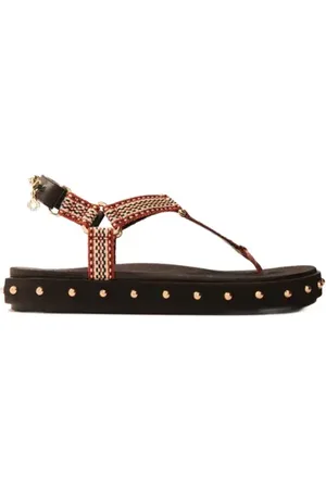 Maje Flat rope and leather sandals in at Nordstrom, Size 41