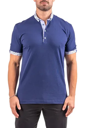 Maceoo Collarsolidcobalt Button-Down Polo at Nordstrom, Size 3