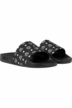 MCM Monogram Print Rubber Slides in at Nordstrom, Size 43