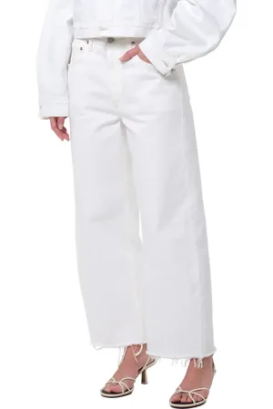 AGOLDE Low Curve Frayed Jeans in at Nordstrom, Size 26