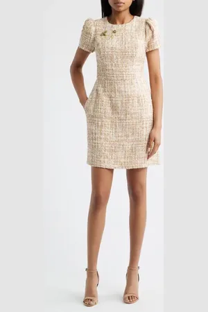 Vince Camuto Pin Detail Boucl?? Dress in at Nordstrom, Size 2