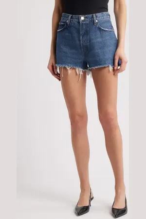 Frame The Dare Frayed High Waist Denim Shorts in at Nordstrom, Size 30
