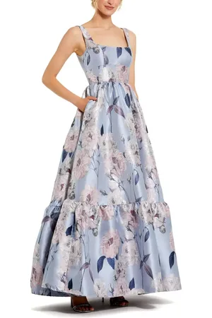 Mac Duggal Brocade Scoop Neck Sleeveless Floral Gown in at Nordstrom, Size 2